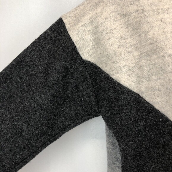 Madewell Wool Blend Lined Sweater Dress Small Gray Geo Tilt Shift Color Block - Picture 6 of 12